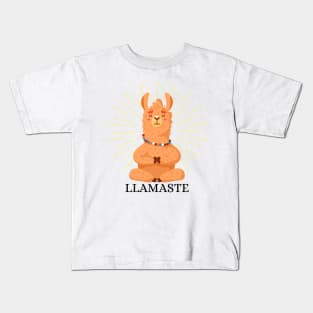 Llamaste. Funny Yoga Saying Phrase Workout Motivation Kids T-Shirt